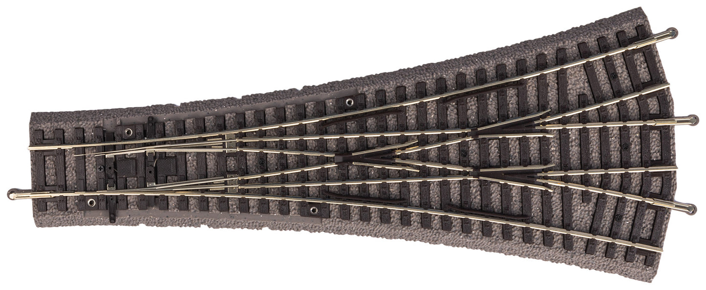 PIKO 55425 - A-Track Drie-richtingswissel W3 met ballastbed (handmatig)