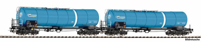 PIKO 2-delige Set Knickkesselwagen RTI H0 – Tankwagens Tijdperk VI