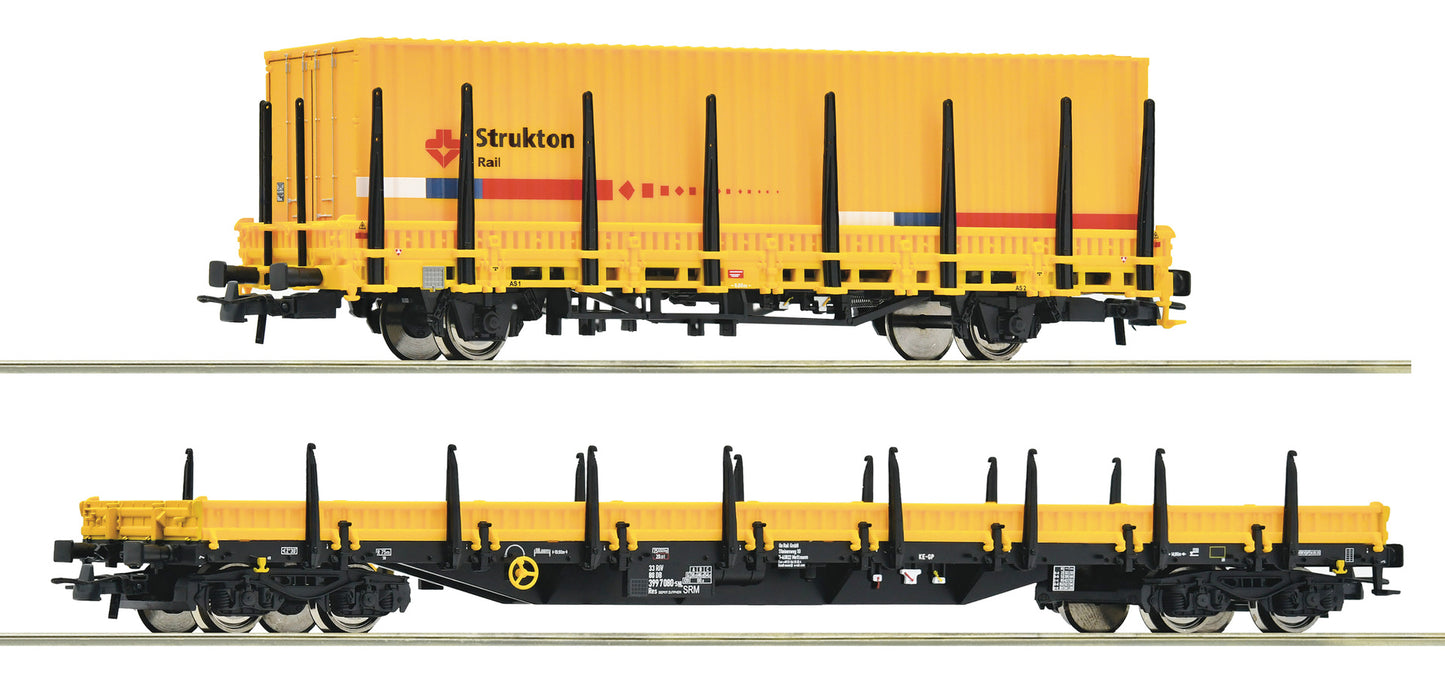 Roco 77029 2-Delige set rongenwagens strukton rail