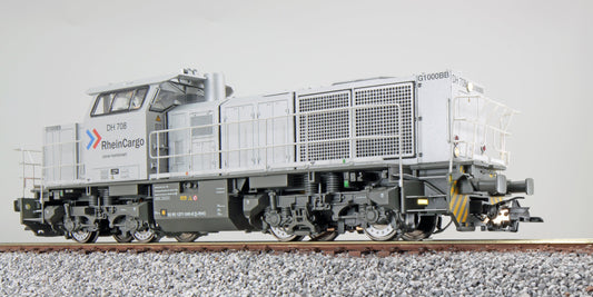 ESU 31301 – Diesellocomotief G1000BB DH 708 RheinCargo zilver – H0 Sound (Tijdperk VI)