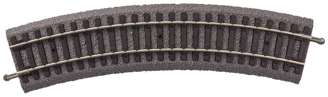 PIKO 55411 - A-Track Gebogen rail R1 360mm met ballastbed (6 stuks)