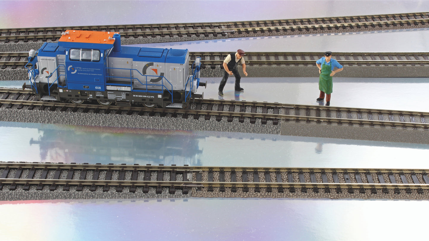 PIKO 55433 - A-Track Overgangsrail naar Roco GeoLine profiel met ballastbed (6 stuks)