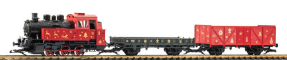 PIKO G Kersttreinstel Goederentrein BR 80 + 2 Wagons