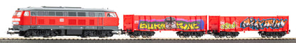 PIKO 57032 Start-Set kids Güterzug BR 218 DB AG met twee open goederenwagens