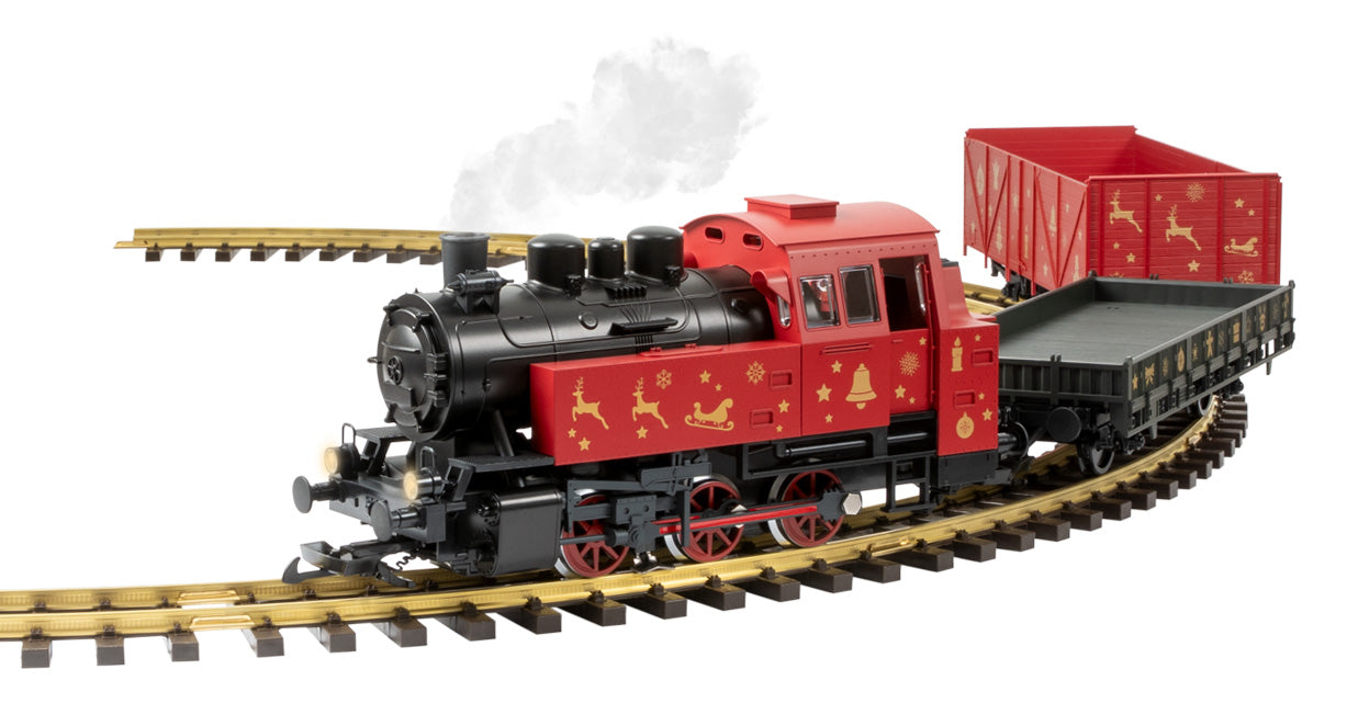 PIKO G Kersttreinstel Goederentrein BR 80 + 2 Wagons