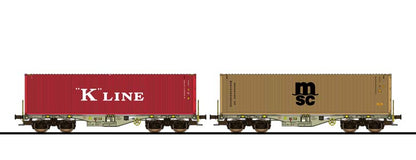 ESU Sgmmns H0 Containerwagen Engineering Edition