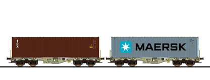 ESU Sgmmns H0 Containerwagen Engineering Edition