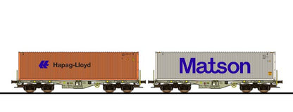 ESU Sgmmns H0 Containerwagen Engineering Edition
