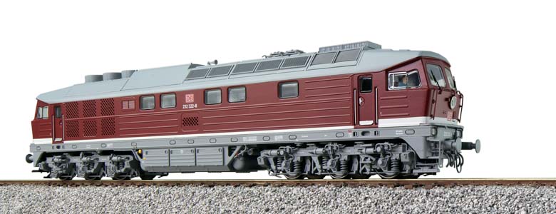 ESU 31354 diesellocomotief BR 232 322 DB, oudrood, tijdperk V, schaal H0 – officiele ESU-foto